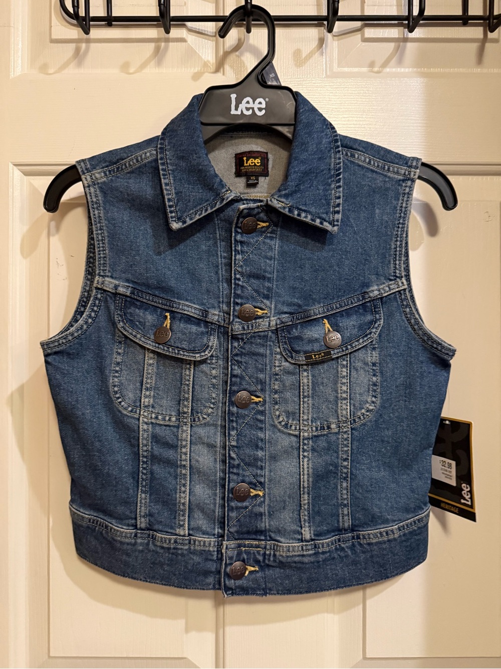 Lee Blue Denim Sleeveless Jacket Vest this is from the heritage collection